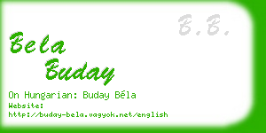 bela buday business card
