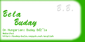 bela buday business card